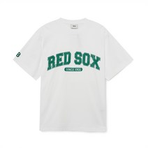 [국내정품]MLB 엠엘비 바시티 로고 오버핏 반팔 티셔츠 BOS White