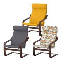 [이케아] POANG 포엥 암체어/프레임브라운/시프테보/힐링의자/안락의자, 색상:시프테보 다크그레이_293.884.68