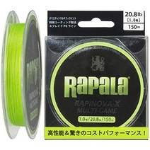 Rapala (라파라) PE 라인 라피노바 X 멀티 게임 150m 1.0 호 20.8lb 4 개 뜨개질 라임 그린 RLX150M10LG