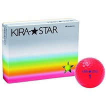 154931 KaSco KIRA STAR2 골프공 빨간색 1 다스(12개 팩), 빨간