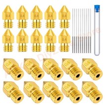 20Pcs MK8 압출기 노즐 1.75mm 0.2/0.3.5.6.8/1.0 & 10 Makerbot Creality CR-10 3D 프린터 부품 용 0.35 바늘, 1.0mm