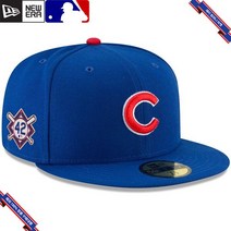 [미국정품] 815614 스냅백 캡모자 MLB [시카고 컵스] 뉴에라 Jackie Robinson Day Sidepatch 59FIFTY Fitted Hat - Royal
