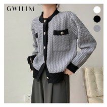 귈림 귈림 배색버튼 포켓 니트 가디건GAFKN008P