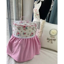 자영인테리어/에어프라이어 맞춤커버, 린넨플라워(핑크)