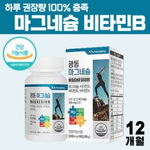 건강 기능 식품 마그네슘 무기질 비타민b1 비타민b2 비타민b6 정 산화 마그네슝 일일 하루 권장량 100% 충족, 3개월 x 4병