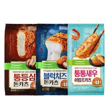 풀무원 쉬림프카츠+블럭치즈 돈카츠+통등심 돈카츠, 쉬림프카츠+블럭치즈+통등심