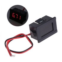 DC 2 선 4.5-30V 미니 LED 디지털 디스플레이 전압계 볼트 전압 패널 미터 측정 분석 계측기, 빨간