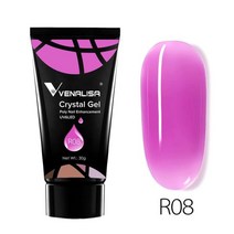 크리스탈 venalisa poly nail gel 30g nail art transparent camouflage color fiber glass hard jelly 빠른 건물, r08 30g