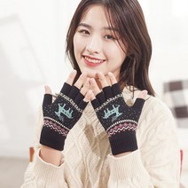 겨울용 방한손가락 반장갑 스마트폰터치 장갑 러블리 루돌프 창의 니트 스트레치 털뽀글이 웜장갑 논슬립 슈퍼그립 윈터 기모 오토바이 따뜻한 남녀공용 프리미엄 고퀄리티 장갑 선물 추천