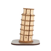 퍼즐피플 3D 영공방 건축물 입체퍼즐모형, 3D목재퍼즐 영플래닛 피사의사탑, 조립판 3장p