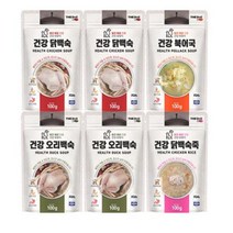 더독 반려동물 외식시리즈 건강 삼계 파우치 닭백숙 2p + 북어국 2p + 오리백숙 2p + 닭백숙죽 2p 세트, 닭고기+북어+오리, 2세트