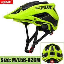 BAT FOX MTB 자전거 헬멧 남성 여성 자전거 헬멧 바이저 옐로우 산악 kask 헬멧 자전거 타는 2022, 659-green