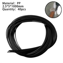 용접봉 40pcs 1000mm 블랙 pp 플라스틱 용접기 액세서리 용접 스틱 자동차 범퍼 수리 용접기 도구에 대 한 납땜 바, 없음