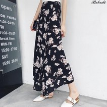 간지난다 여성용 뷰티 랩 스커트 롱치마