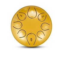 6인치 스틸 텅드럼 8 튜닝 핸드 팬 탱크 키트 스틱 손가락 침대 운반 가방 타악기, 09 Gold
