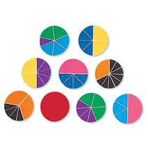 러닝리소스 분수 학습기 - 원형 Rainbow Fraction Deluxe Circles, 단품