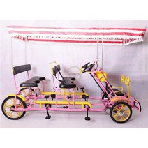 자전거트레일러 자전거용품 개4 바퀴 Tandem 자전거 인 로드스터 관광 페달 승마 가족 전기, 바다에 의하여 전기 유형, 01 Pedal type by sea