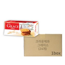 크라운제과 그레이스 85g x 24개 쿠키 수험생간식 땅콩 추억의과자 군것질 간식거리 땅콩페이스트