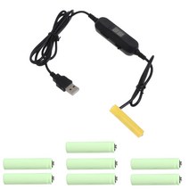 USB to AAA 더미 배터리 (스위치 전압계 포함) 1-8pcs 교체, 한개옵션0