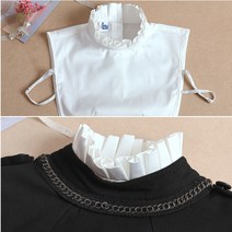 하나뿐인걸 플리츠카라 페이크카라 하이넥 레이어드 주름 블라우스
