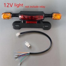전기자전거 부대용품12V 전기 오토바이 테일 라이트 48V 60V Led Ebike 리어 스쿠터 브레이크 및 턴 3 In, 01 12V, 한개옵션1