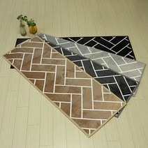 리앤데코 헤링본 발매트 + 주방매트 SET, 헤링본 발매트+주방매트/블랙