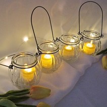 유리촛대 받침 티라이트 홀더 크리스마스 연말 감성 소품 3P세트, 3P