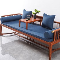 2022 중국식 소파 방석 미끄럼 방지 나한 침대 소파 방석 커버 스펀지 방석 공장 상품 1개 배송대행78131, 평직-블루[동색컬러 테두리], 33*50cm 쿠션함유 [PP면내담]