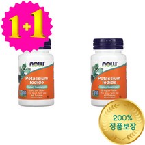 1+1 나우푸드 요오드화 칼륨 아이오딘 포타슘 Potassium 30mg 60 정 타블렛, 1개, 기본