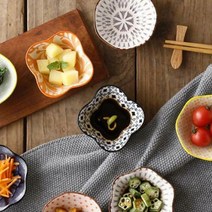일본풍 도자기 찬기 반찬 접시 종지 소스용기 B형 1p, 상세설명 참조, B8