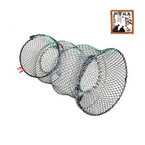 접이식 원형통발 대 그물망 어부 바다 민물 메쉬 통발 80x40