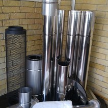 100mm 스텐연통 /흑관/벽난로 화목난로/펠렛난로/연통/연도, (흑관)1미터