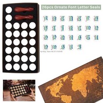 실링왁스세트 12/26 레트로지도 왁스 인감 상자 키트 웨딩 포장 선물 세트 도구 식물 동물 꽃 도매, 10 26pcs Seals SetNO.10