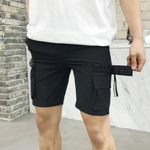 용된다 남자 여름 아이스 냉장고 스판 카고 반바지