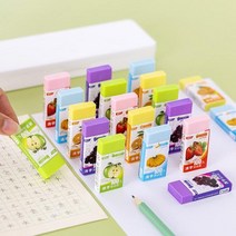 신학기문구 조각용 사각형 부드러운 고무 향기 연필 과일 향 재능 미술용지우개, 3 pcs random colors