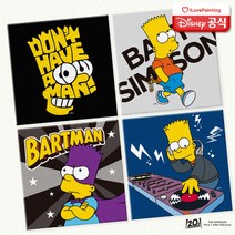 DIY 그림그리기 디즈니 심슨 BART SIMPSON 25x25cm, 장난_바트