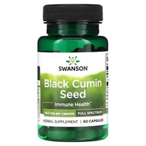 Swanson 블랙 커민 씨 Full Spectrum 400mg 캡슐 60정