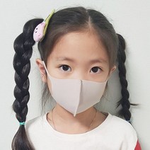 국내생산 자체제작 유아 아동 주니어 3D 입체 마스크_베이지