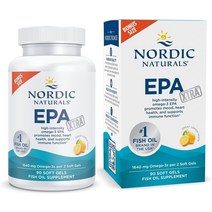 수입영양제 수입보충제 Nordic Naturals EPA Xtra 레몬 60 소프트 젤 1640 mg 오메가3 긍정적인 기분 심장 건강 및 건강한 력을 위한 고강도 포뮬러 비 GM, [02] EPA 엑스트라, [02] 90개1팩