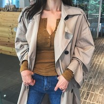 블링앤수 여성 앞단추 골지 니트 티셔츠 KZZ263