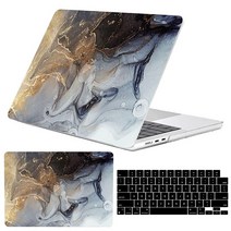 GABraden 맥북 에어 13.6인치 케이스 2022년 출시 A2681 M2 칩과 호환 가능 액체 레티나 디스플레이 터치 ID 및 키보드 프로텍터 노트북 플라스틱 하드 쉘(그, Black2-1090