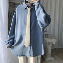 학원풍 셔츠 남 디자인 느낌 긴팔 셔츠 한국판 트렌드 dk 유니폼 상의 ins항풍 건달코트