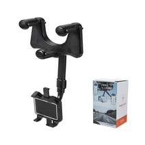 360 ° 자동차 백미러 홀더 gps 네비게이션 자동 전화 지원 스탠드 다기능 범 자동 전화 홀더 브래킷, 검은색