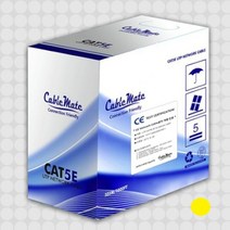 케이블메이트 CAT5e UTP 305M 레드 단선 랜선 랜케이블 시공용 납품용, cat5e utp 305m 옐로우