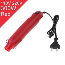 110V 220V 300W Heat Gun DIY Electric Blower Manual Tool with Shrink Plastic Surface and EU / US Plug, [02] VoltagePlug-110V US, [01] Red