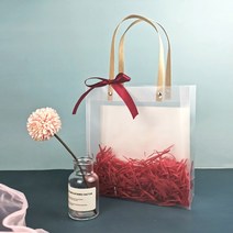 투명선물백 웨딩 돌잔치 답례품 여자 남자친구 연인 고급 생일 발렌타인 화이트 빼빼로 장미데이 100일기념 1주년 쥬얼리샵 매장 성인의날 결혼 기념일 20X23X13 골드 1P