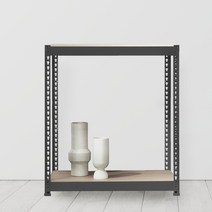 스피드랙 철제선반 조립식 앵글 2단 500 x 400 x 1350, 화이트, 12mm 강화 MDF 보드