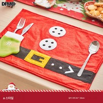 크리스마스 식당 매트 테이블 매트 회식 크리스마스 파티 웨스턴 테이블 데코 소품 분위기 장면 배치, 모델