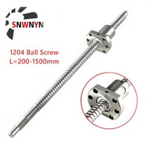 가공 1204 볼 나사 sfu1204 250 300 500 600 800 1000mm c7 롤러 볼스크류(cnc 부품용 단일 볼 너트 포함), sfu1204 너트 하우징