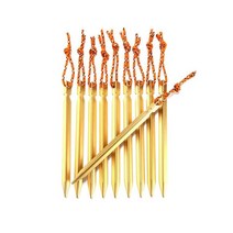 캠핑 악세서리 10 개대 18cm 알루미늄 합금 텐트 못 반사 로프 접지 못 스테이크 캠핑 하이킹 장비 야외 텐트 액세서리, 금, GOLD
